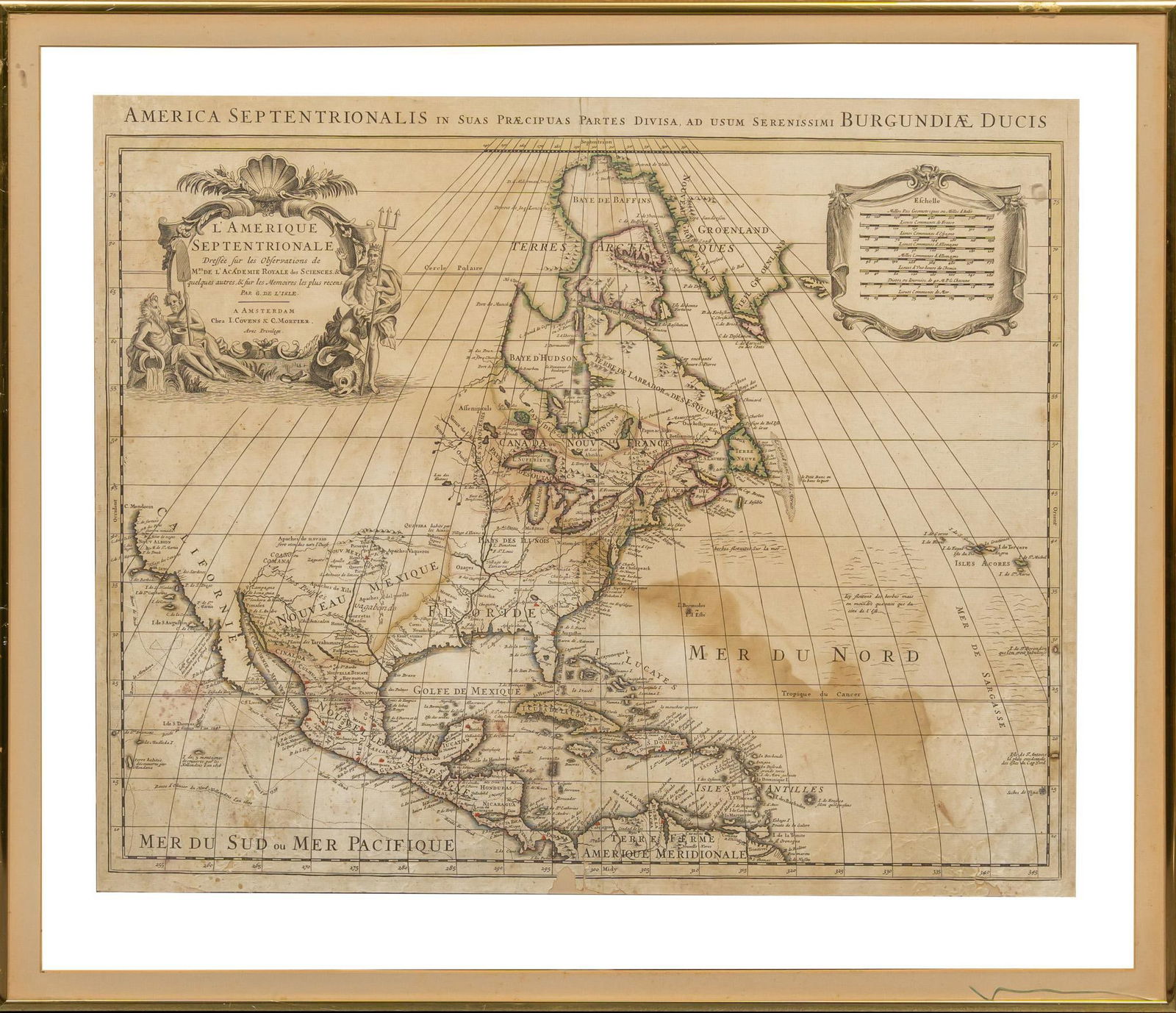 French Framed Map of North America (1 of 10)