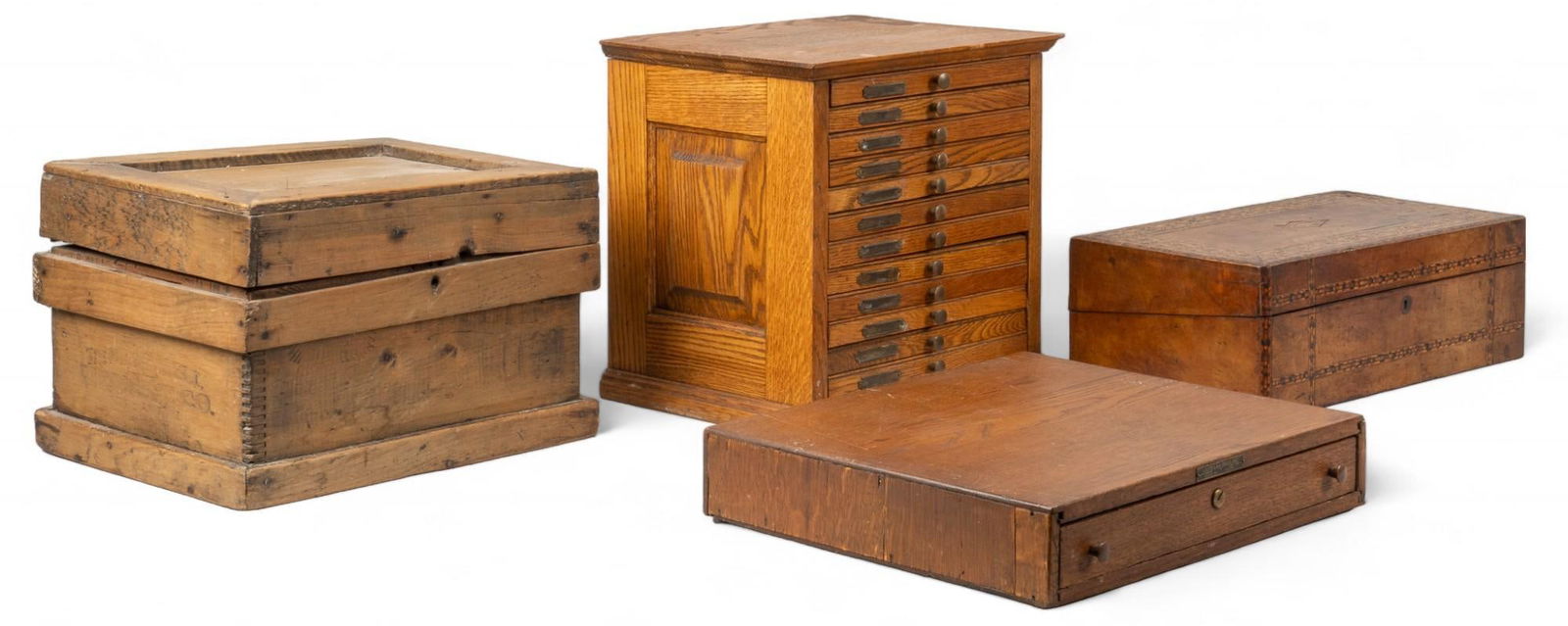 (4) Vintage Wooden Boxes (1 of 12)