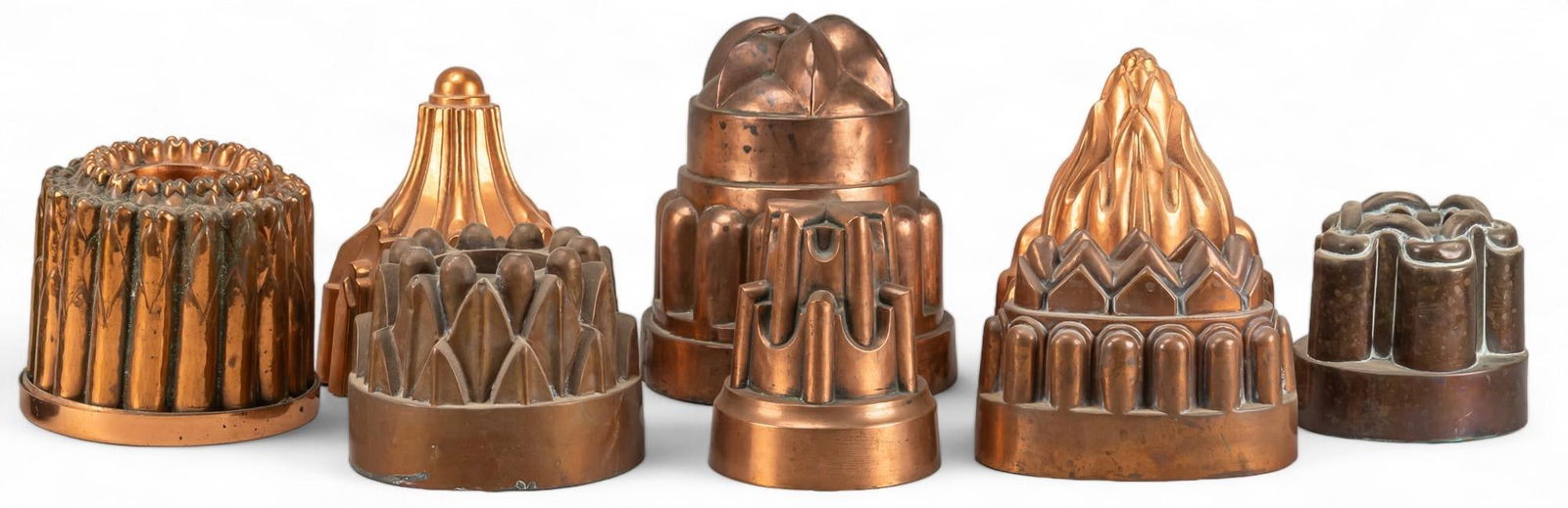 (8) Vintage Copper Jelly Molds (1 of 9)