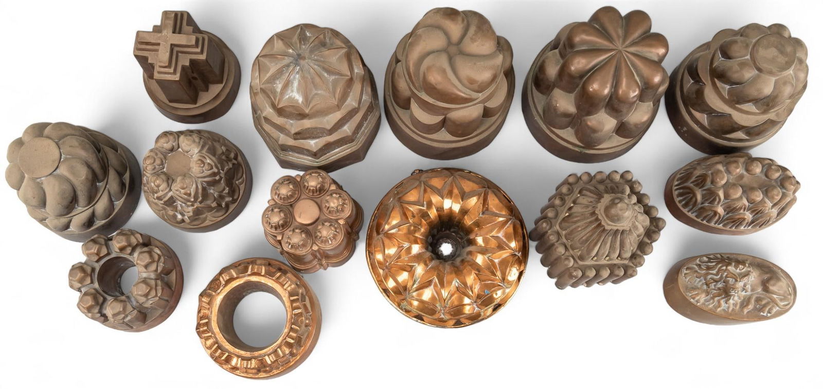 (14) Vintage Copper Jelly Molds (1 of 7)
