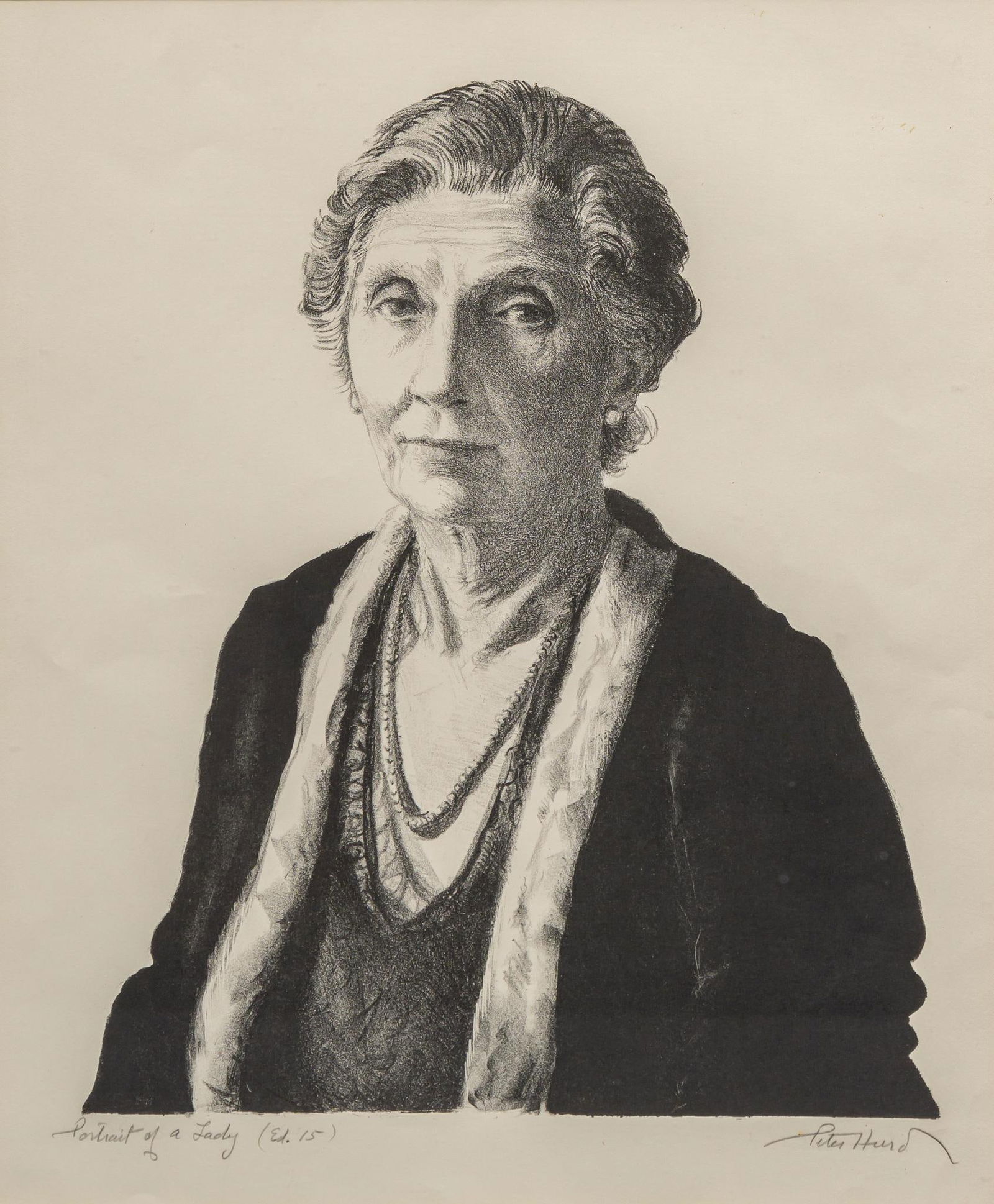 Peter Hurd "Portrait of a Lady" Lithograph (1 of 6)
