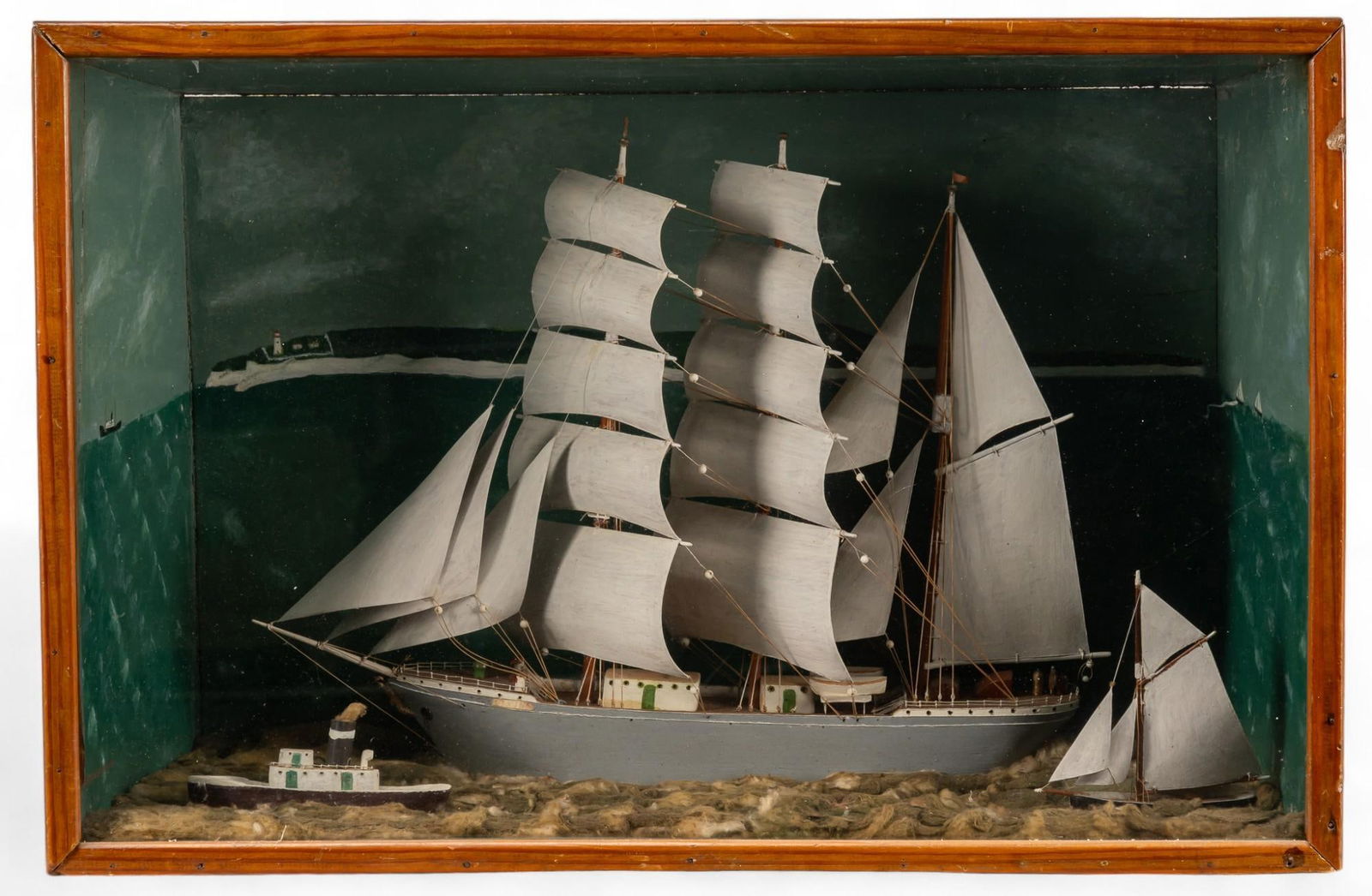 Vintage Cased Model Ship (1 of 5)