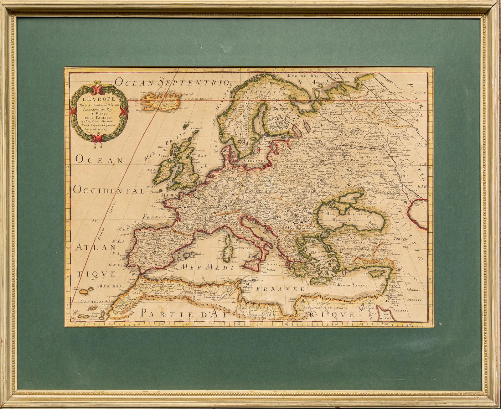 French Framed Map of Europe (1 of 6)