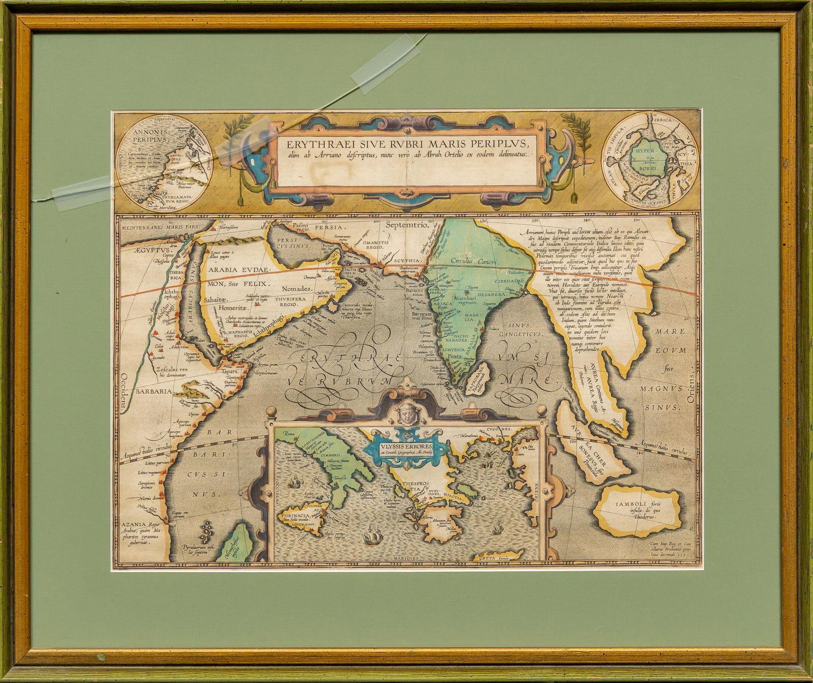 1597 Latin Framed Map of the Indian Ocean (1 of 6)