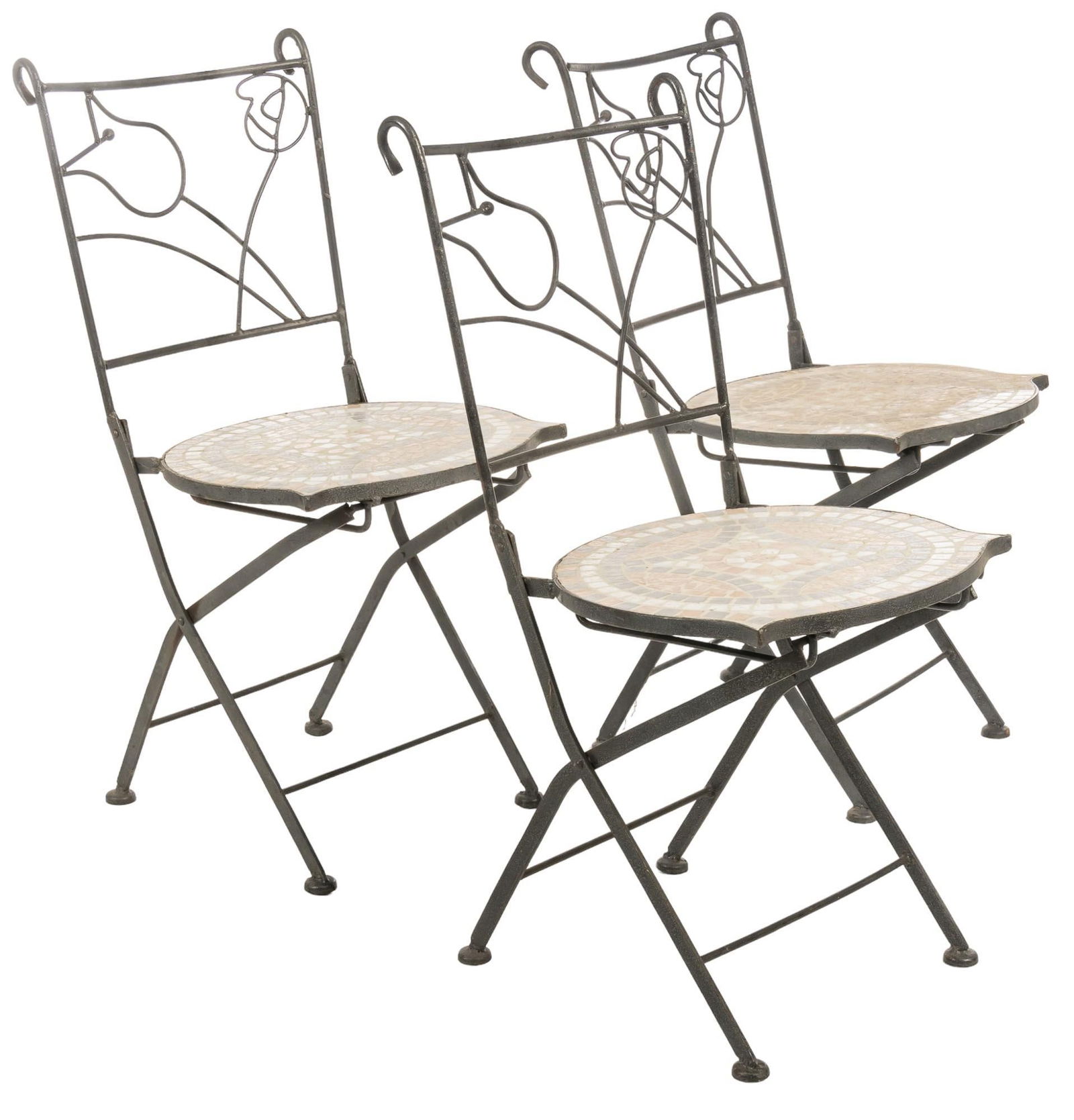 Ceramic Tile Bistro Chairs (1 of 9)