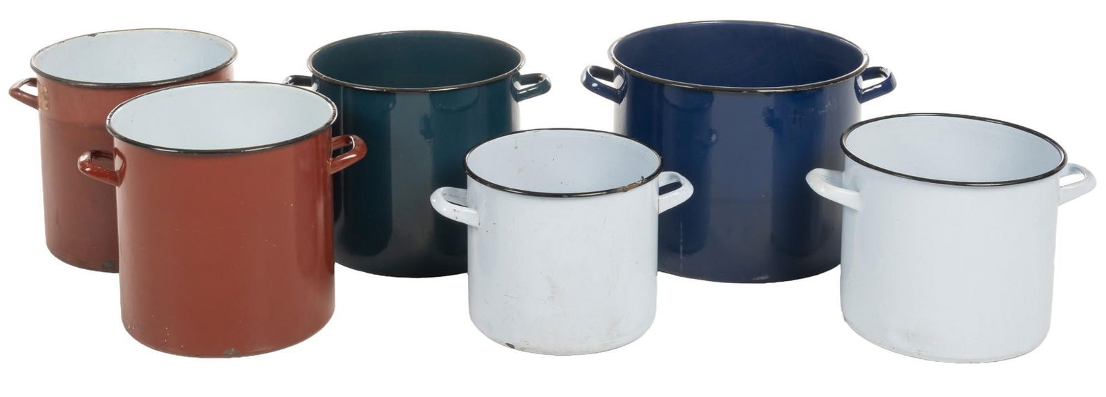 (6) Enamelware Pots (1 of 6)