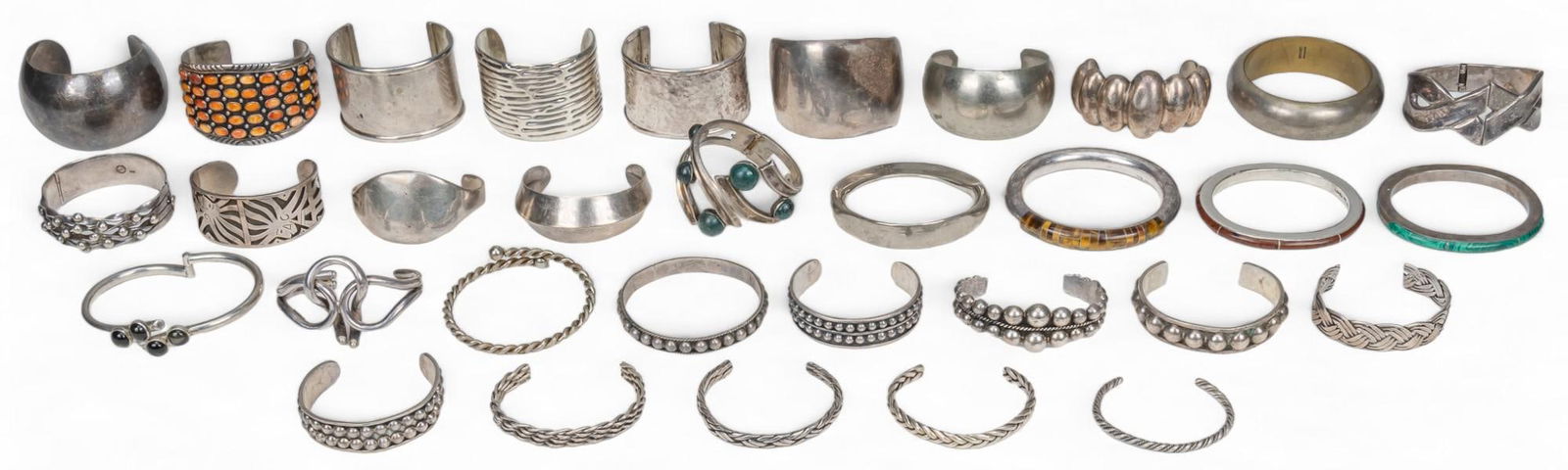 Collection of Mexican Sterling Silver Cuffs (1 of 9)