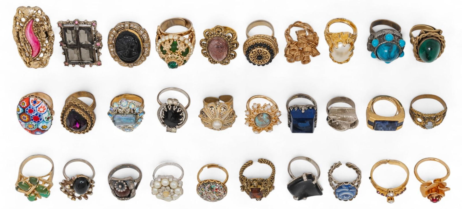 Large Collection of Costume Jewelry Rings (1 of 9)