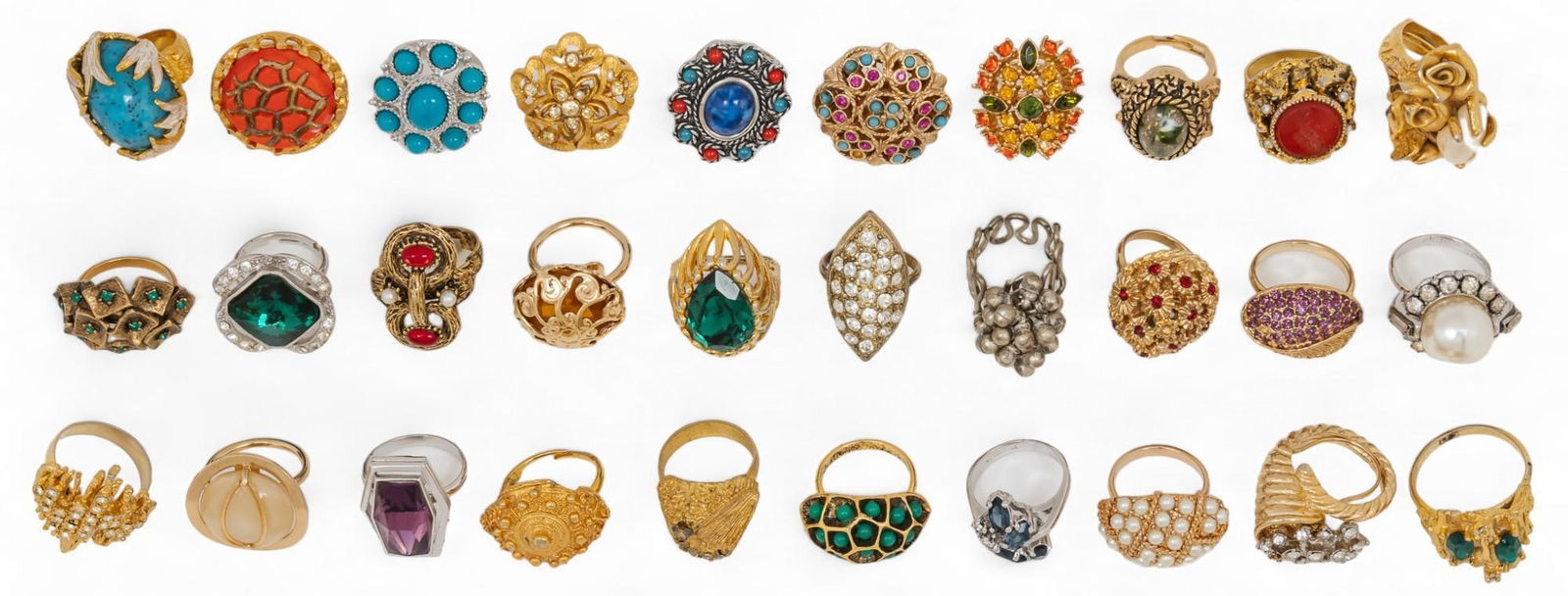 Large Collection of Costume Jewelry Rings (1 of 9)