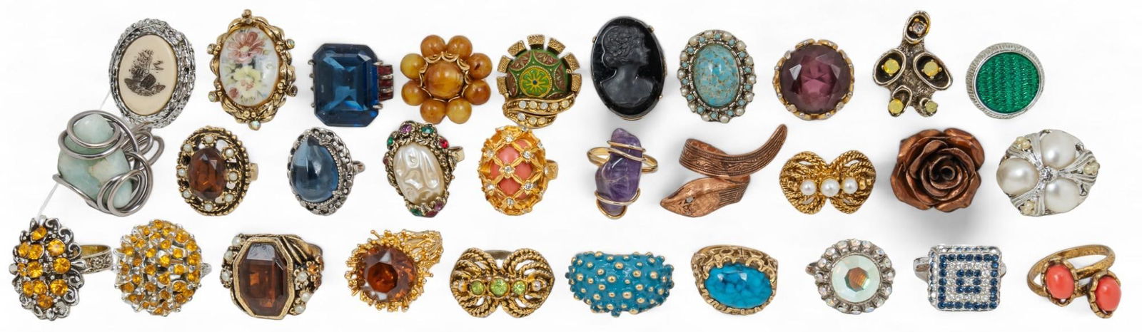 Large Collection of Costume Jewelry Rings (1 of 10)