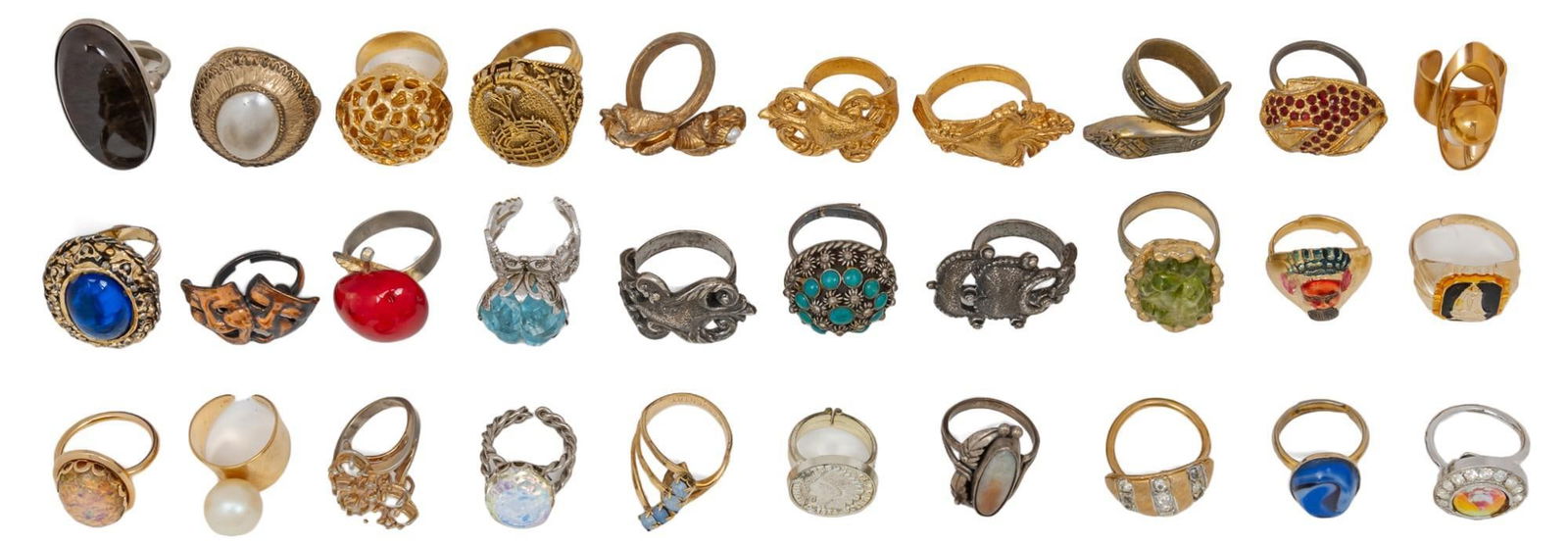 Large Collection of Costume Jewelry Rings (1 of 7)