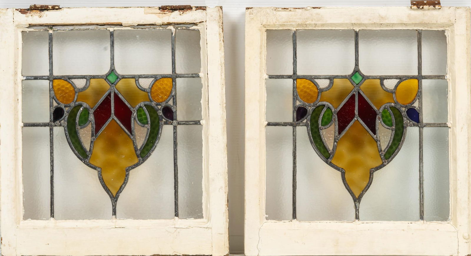 Set of (2) Stained Glass Panels (1 of 6)
