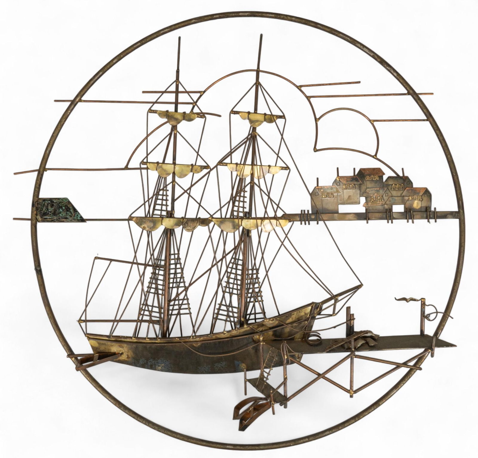 Curtis Jere, Brass Wall Hanging (1 of 6)