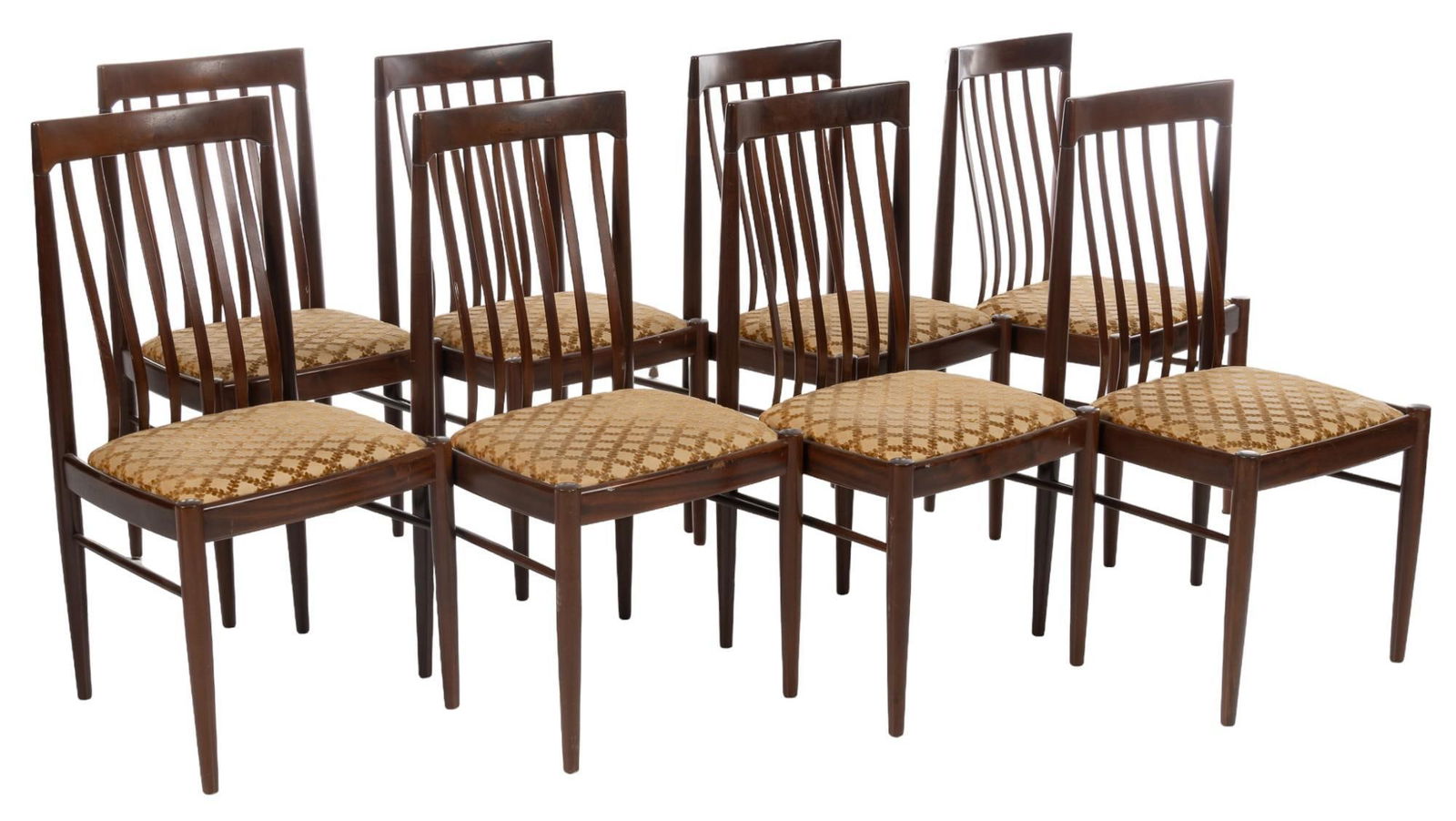Set of (8) Danish Mid-Century Wood Dining Chairs (1 of 7)