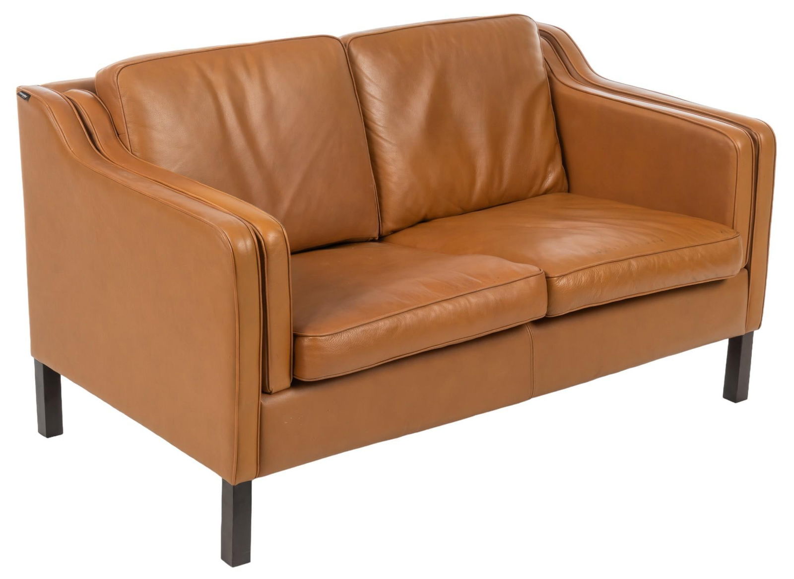 Danish Mid-Century Brown Leather Sofa (1 of 7)