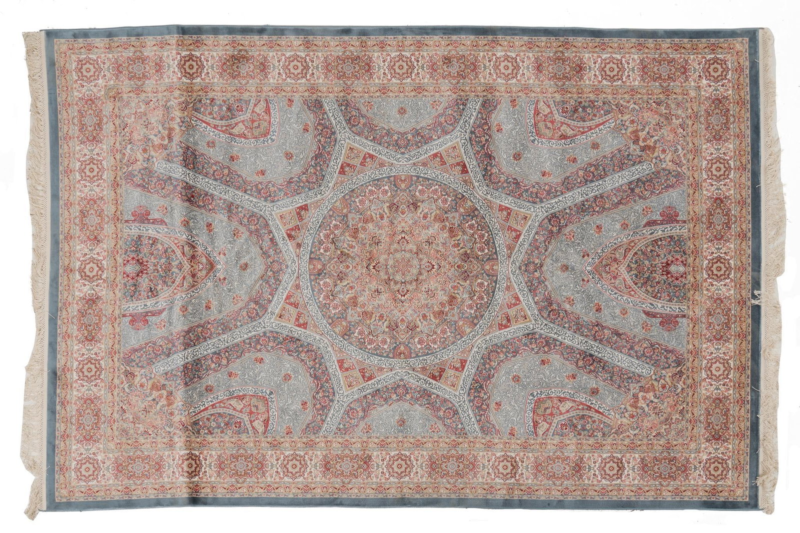 Estate Rug, 7ft. 9 in. x 5 ft. 1 in.: Estate rug 7ft. 9 in. x 5 ft. 1 in. Shipping available for this lot through our partner 4CL; please request a shipping quote at shipping@vogtauction.com or 210-971-5750. You may also opt for a shi