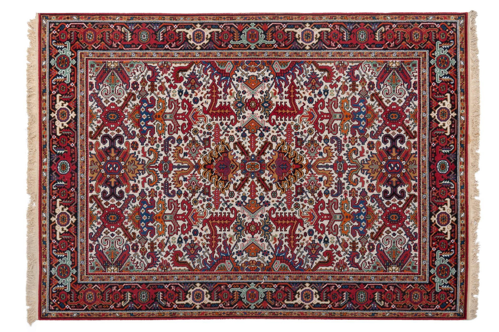 Estate Rug, 10 ft. 11 in. x 6 ft. 5 in.: Estate rug 10 ft. 11 in. x 6 ft. 5 in. Shipping available for this lot through our partner 4CL; please request a shipping quote at shipping@vogtauction.com or 210-971-5750. You may also opt for a 