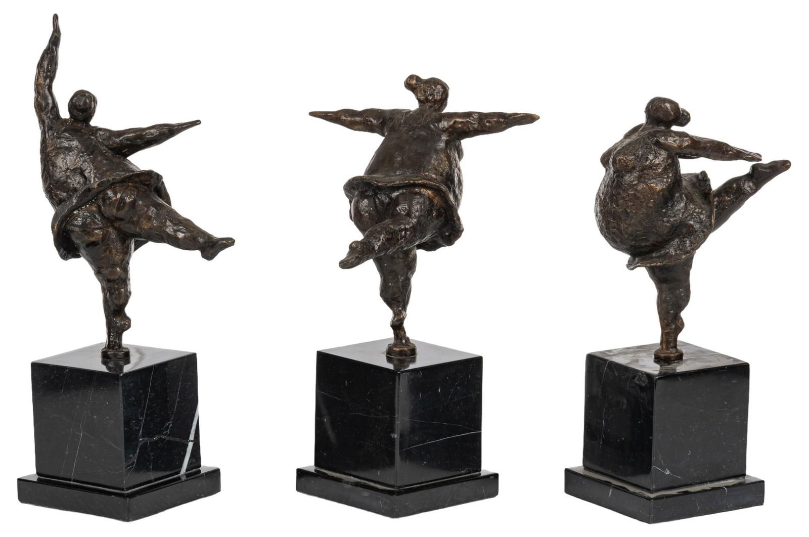 Set of (3) Bronze Danish Mid-Century Women Figurines (1 of 6)