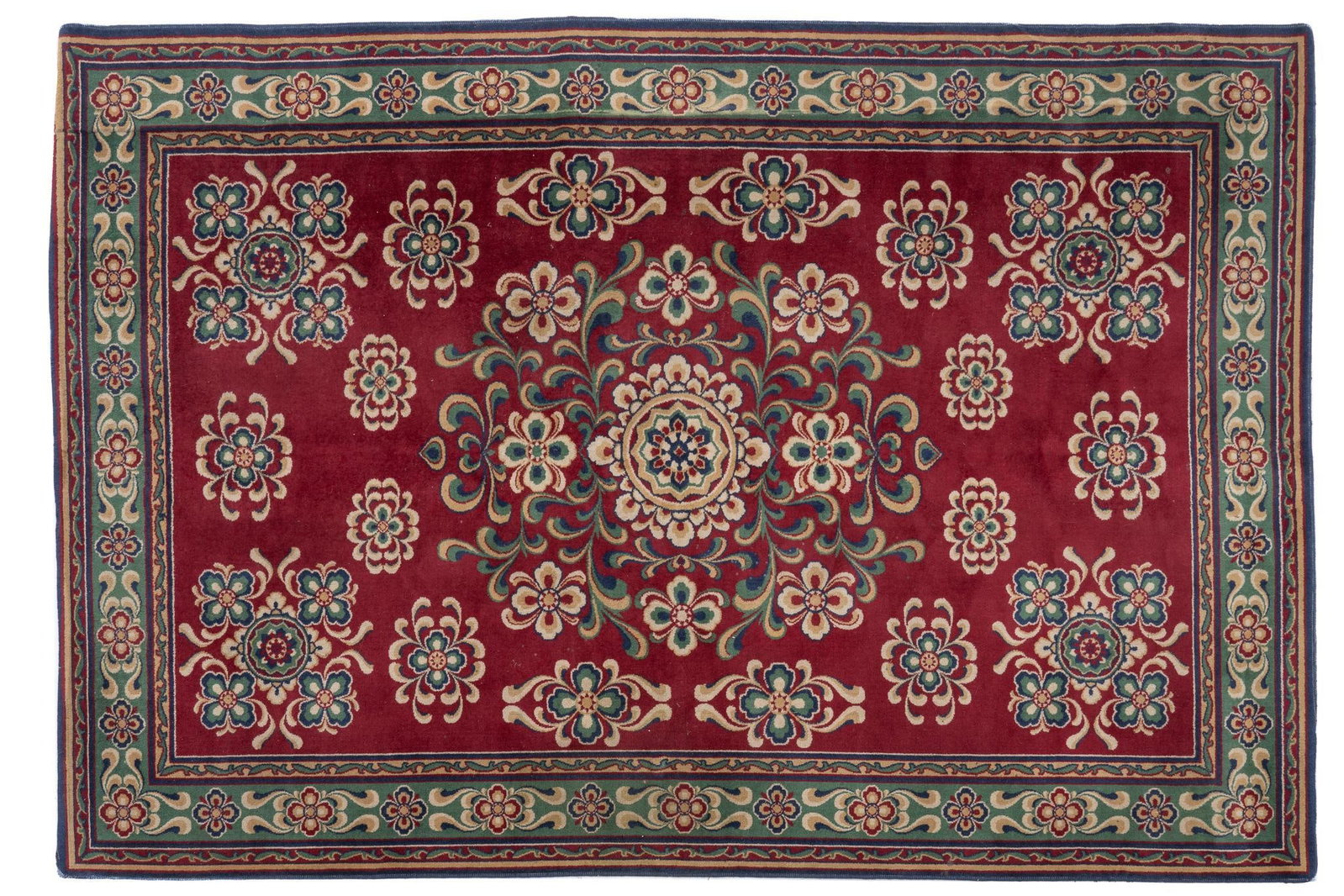 Estate Rug, 9 ft. 7 in. x 6 ft. 6 in.: Estate rug 9 ft. 7 in. x 6 ft. 6 in. Shipping available for this lot through our partner 4CL; please request a shipping quote at shipping@vogtauction.com or 210-971-5750. You may also opt for a sh