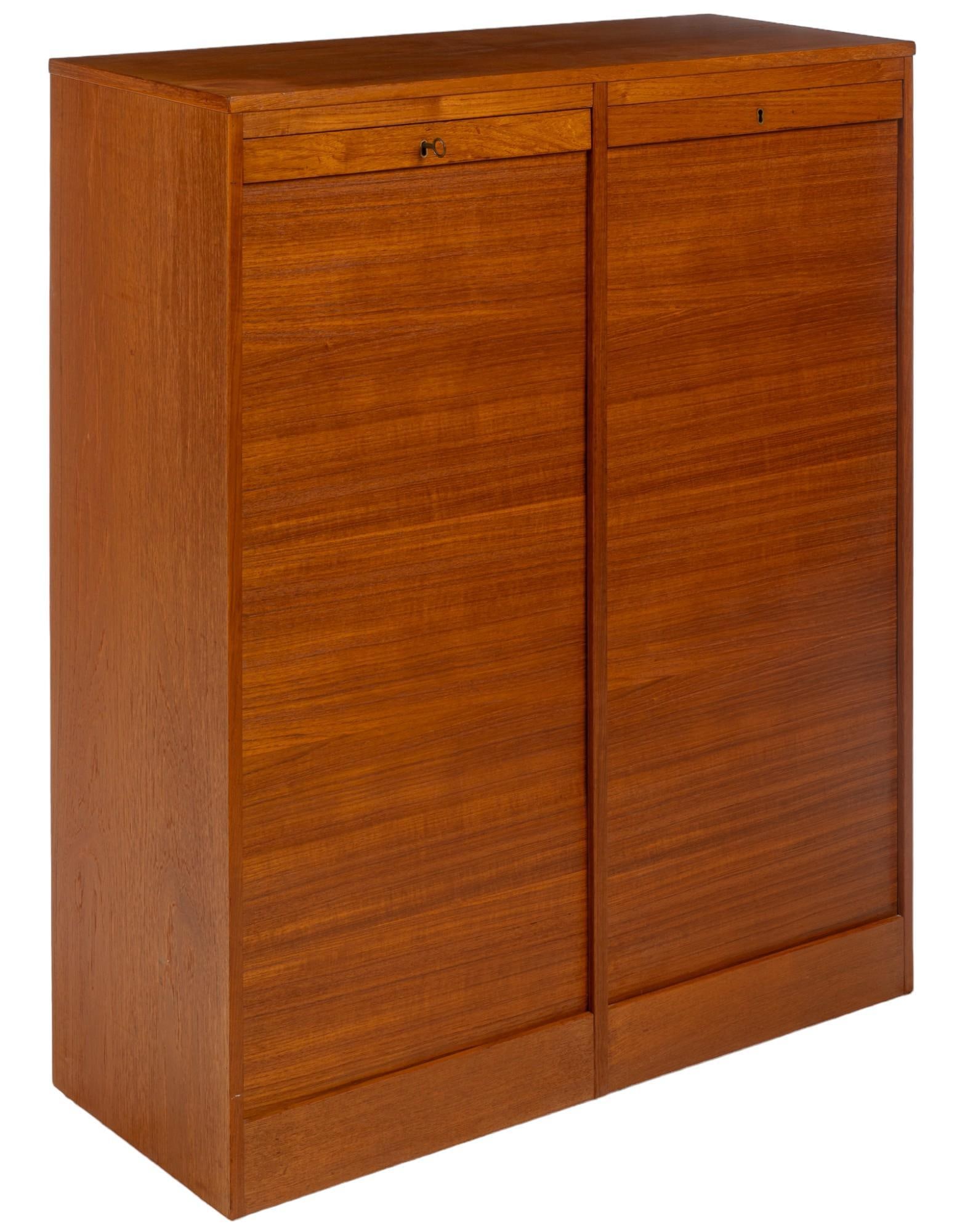 Danish Mid-Century Tambour Cabinet (1 of 7)
