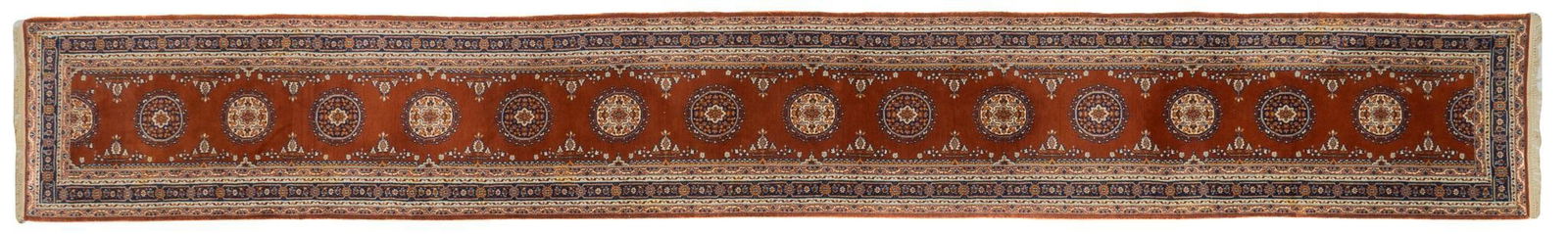 Rug Runner , 16 ft. 8 in. x 2 ft. 4 in.: Rug Runner 16 ft. 8 in. x 2 ft. 4 in. Shipping available for this lot through our partner 4CL; please request a shipping quote at shipping@vogtauction.com or 210-971-5750. You may also opt for