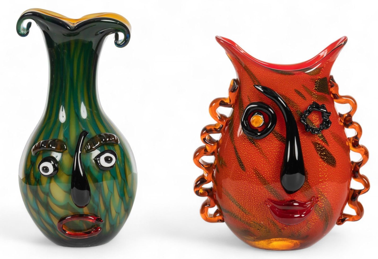 (2) Murano Style Vases (1 of 6)