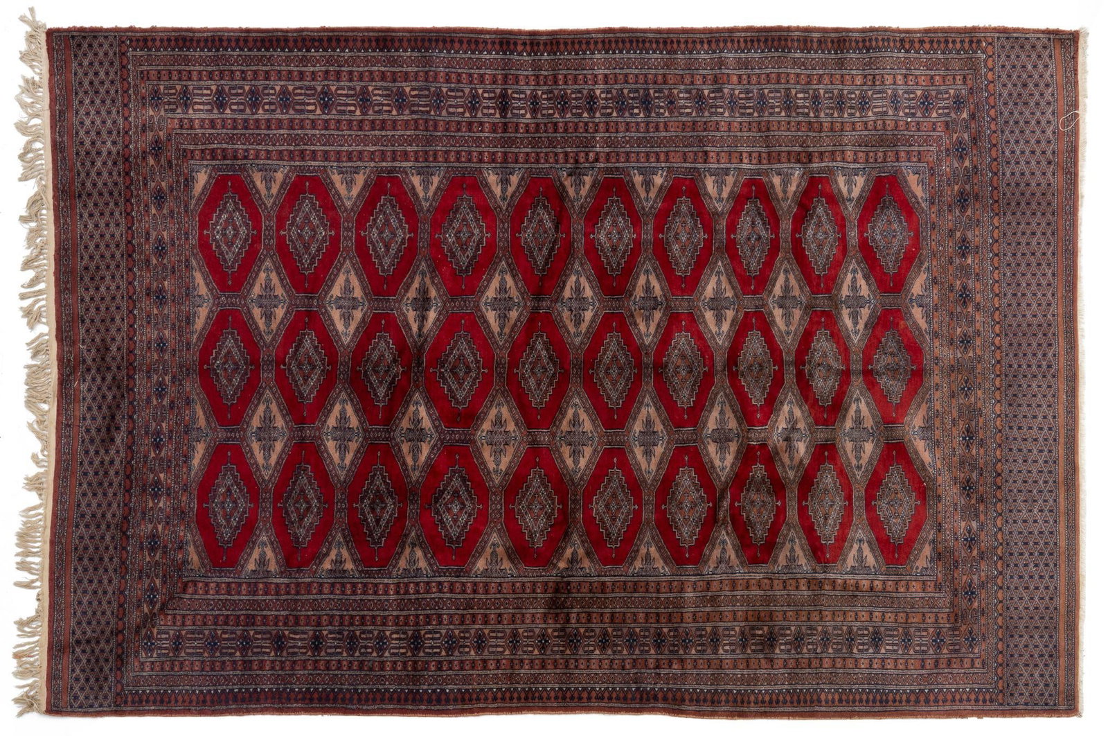 Handwoven Estate Rug, 9 ft. 5 in. x 6 ft. 1 in.: Handwoven estate rug 9 ft. 5 in. x 6 ft. 1 in. Shipping available for this lot through our partner 4CL; please request a shipping quote at shipping@vogtauction.com or 210-971-5750. You may also op