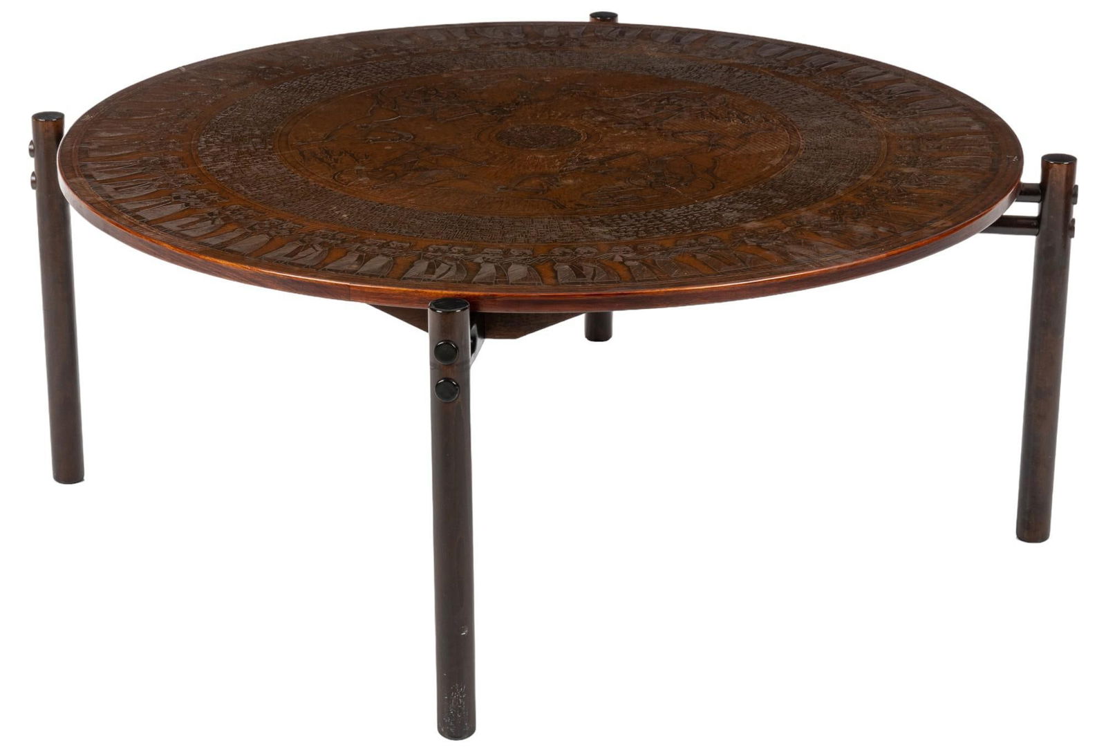 Vad Trevare for Fabric Norge (NOR) Style Egyptian Revival Copper Coffee Table (1 of 10)