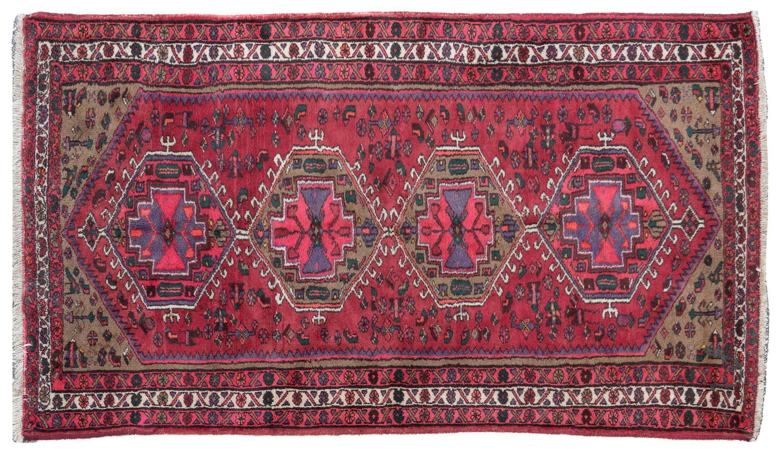 Handwoven Estate Rug, 7 ft. 8 in. x 4 ft. 4 in.: Handwoven estate rug 7 ft. 8 in. x 4 ft. 4 in. Shipping available for this lot through our partner 4CL; please request a shipping quote at shipping@vogtauction.com or 210-971-5750. You may also