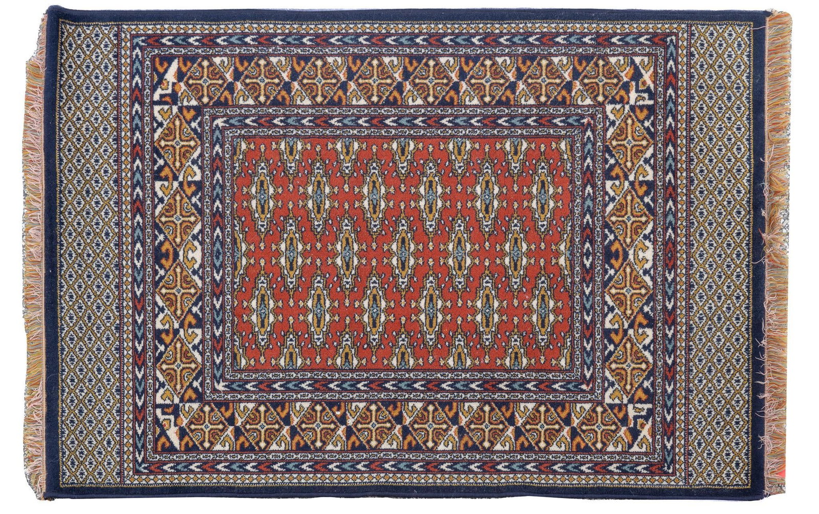 Handwoven Estate Rug, 6 ft. 4 in. x 4 ft. 1 in.: Handwoven estate rug 6 ft. 4 in. x 4 ft. 1 in. Shipping available for this lot through our partner 4CL; please request a shipping quote at shipping@vogtauction.com or 210-971-5750. You may also op