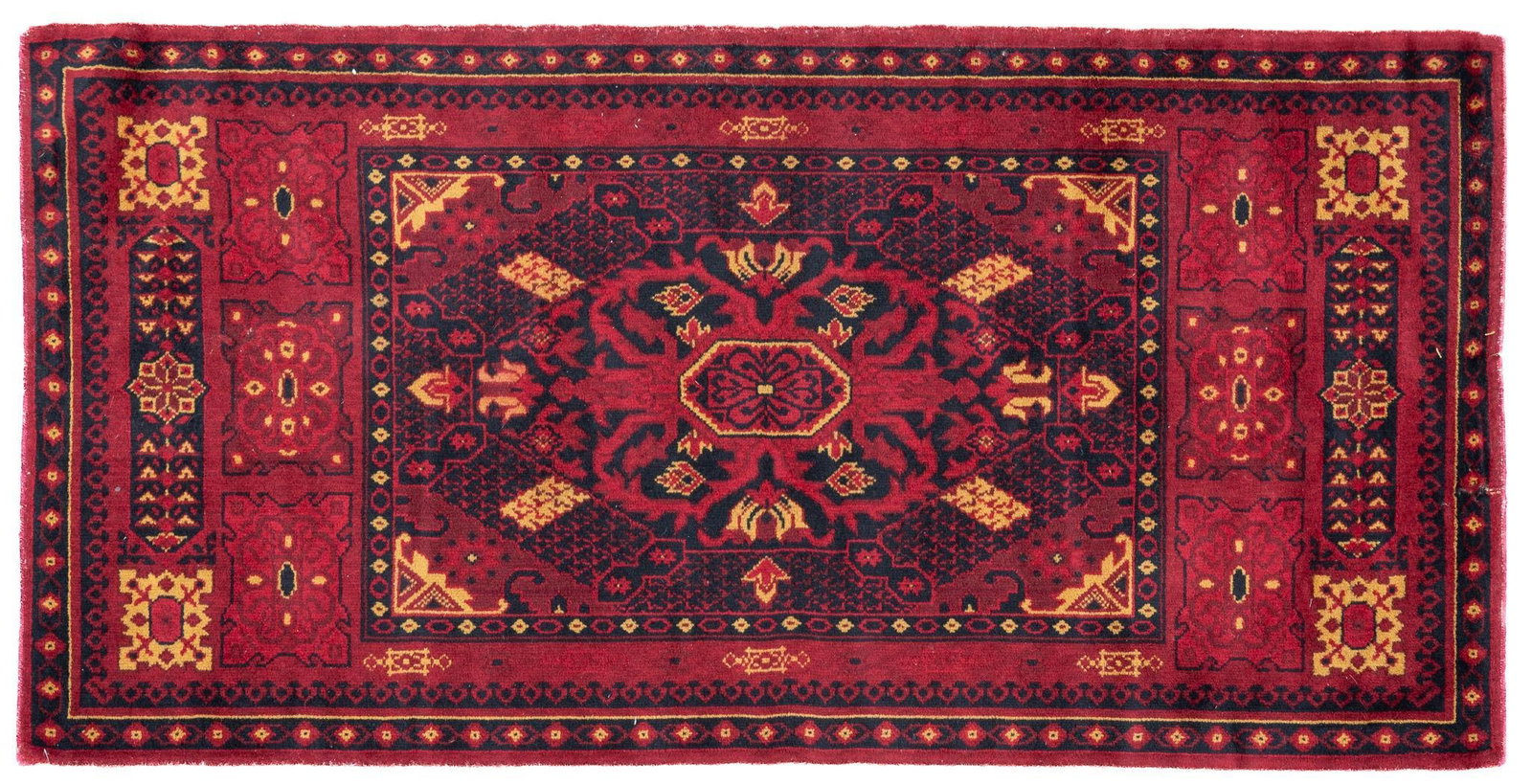 Handwoven Estate Rug, 5 ft. 2 in. x 2 ft. 8 in.: Handwoven estate rug 5 ft. 2 in. x 2 ft. 8 in. Shipping available for this lot through our partner 4CL; please request a shipping quote at shipping@vogtauction.com or 210-971-5750. You may also op