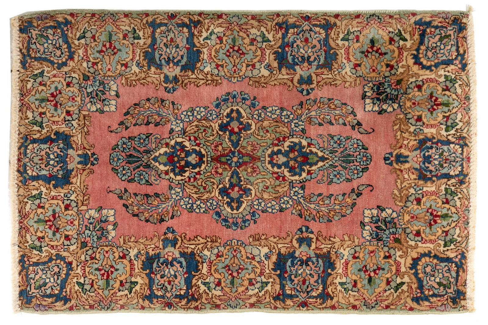 Handwoven Estate Rug, 3 ft x 2 ft.: Handwoven estate rug 3 ft x 2 ft. Shipping available for this lot through our partner 4CL; please request a shipping quote at shipping@vogtauction.com or 210-971-5750. You may also opt for a shipp
