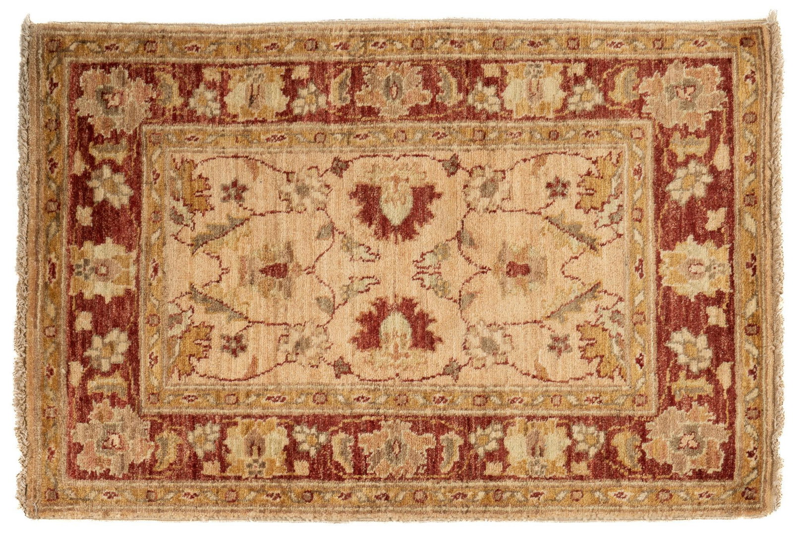 Handwoven Estate Rug, 3 ft. x 2 ft.: Handwoven estate rug 3 ft. x 2 ft. Shipping available for this lot through our partner 4CL; please request a shipping quote at shipping@vogtauction.com or 210-971-5750. You may also opt for a ship
