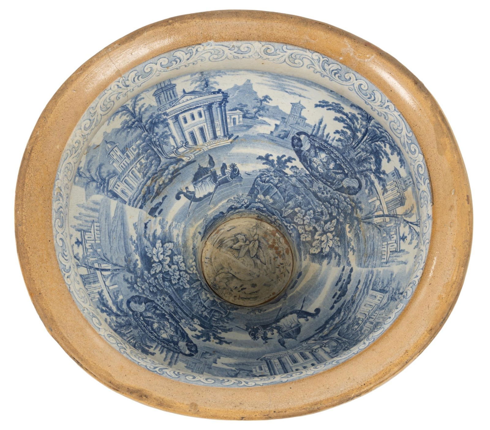 Large Staffordshire Style Stoneware Bowl (1 of 8)