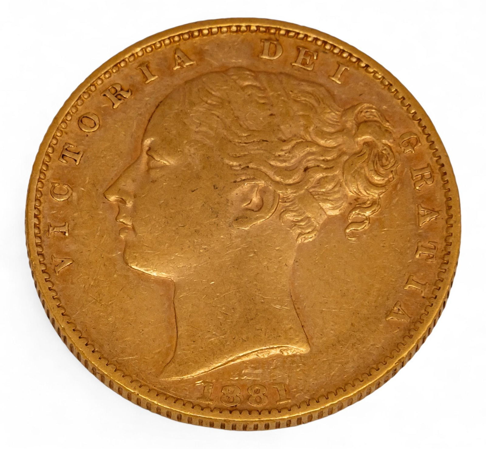 1881 Victoria Half Sovereign Gold Coin (1 of 2)