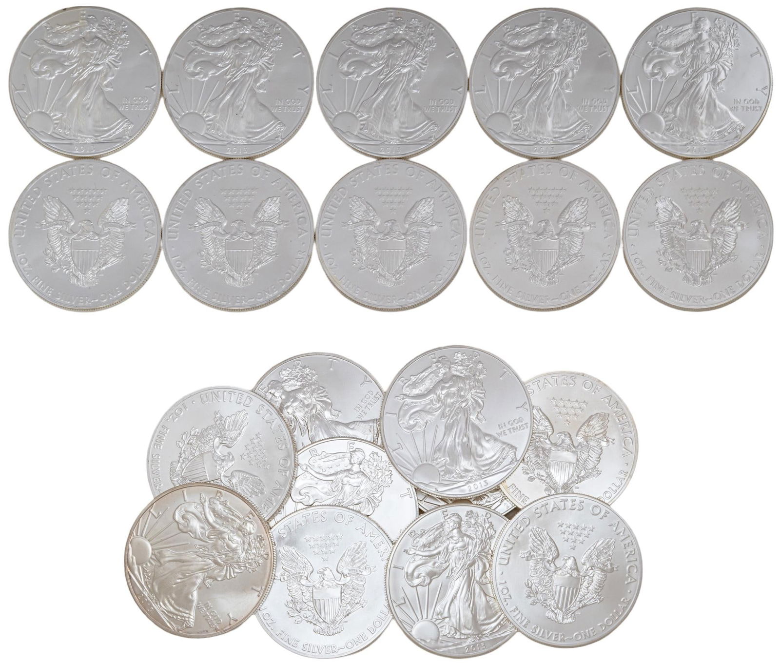 (20) American Silver Eagle Coins (1 of 4)