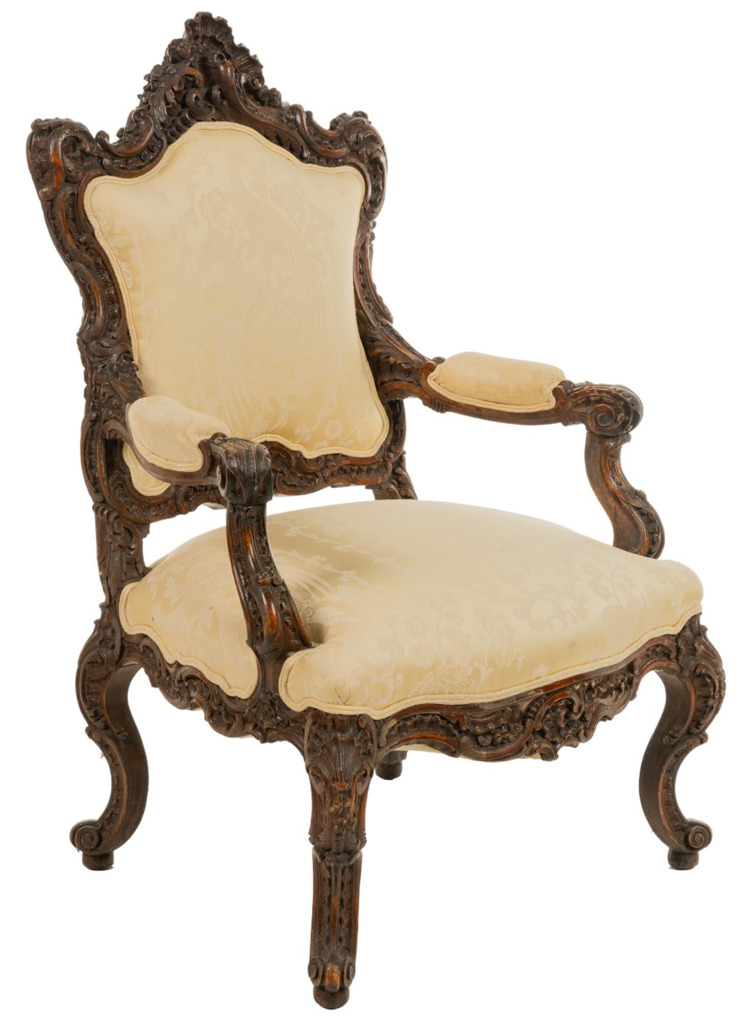 Carved Fauteuil Chair (1 of 8)