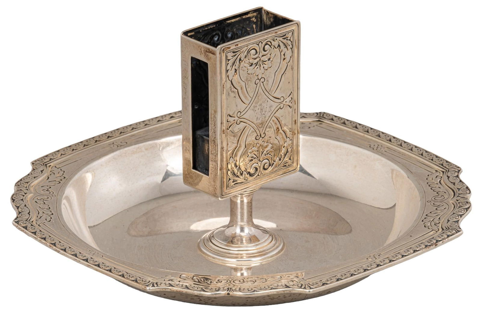 Tiffany and Co. Sterling Silver Ashtray and Cigarette Holder (1 of 8)