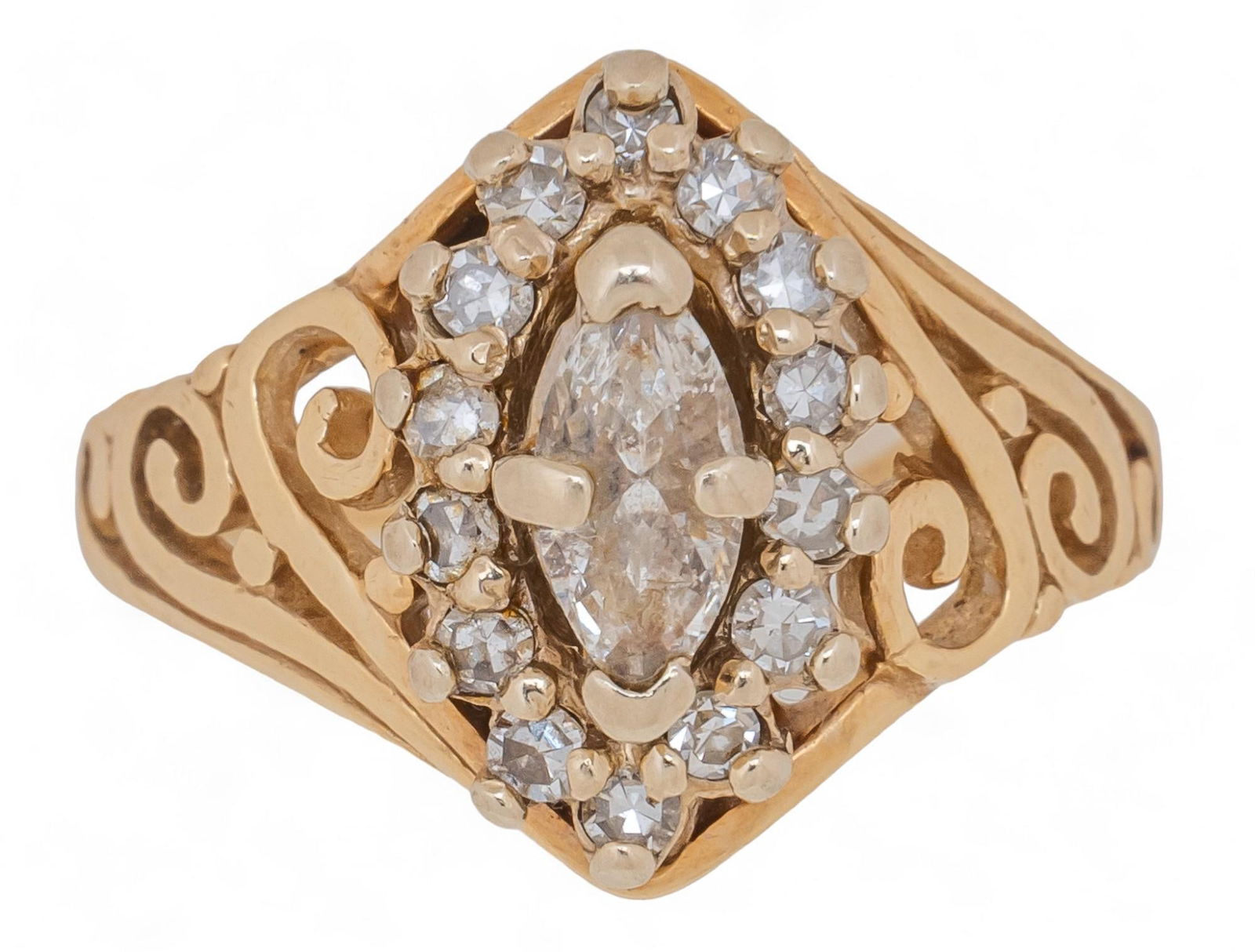 14K Marquise Diamond Ring (1 of 5)