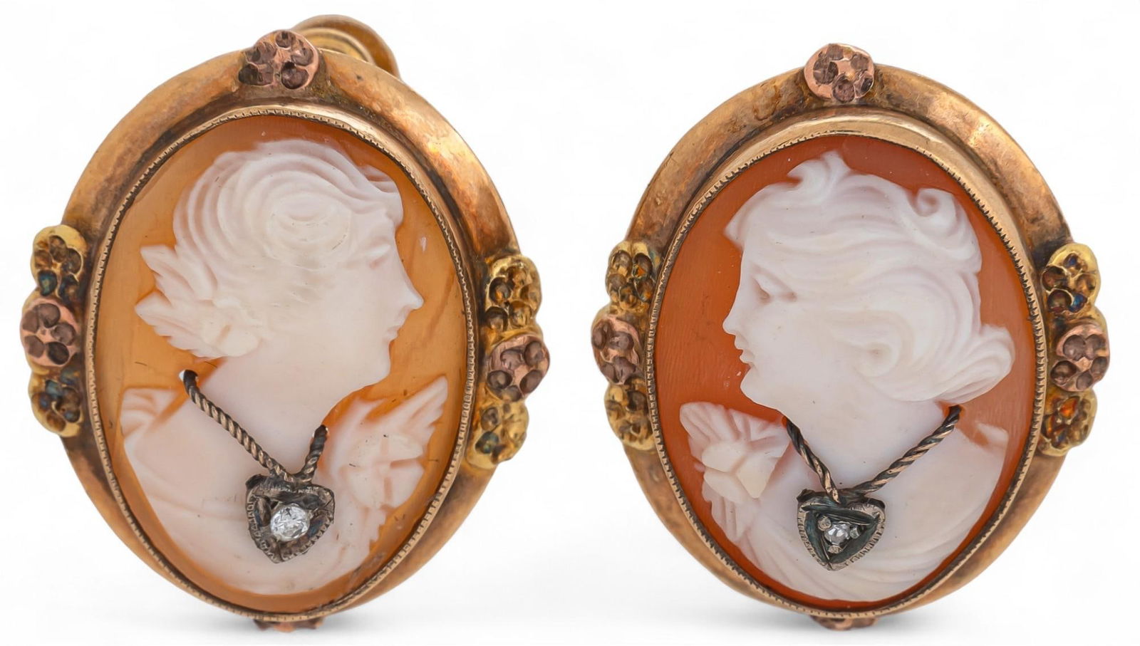 Pair of 10K Cameo Earrings (1 of 5)