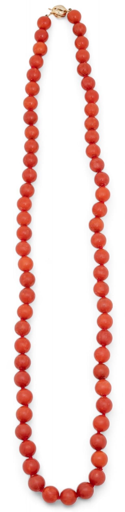 Red Coral Beaded Necklace (1 of 6)