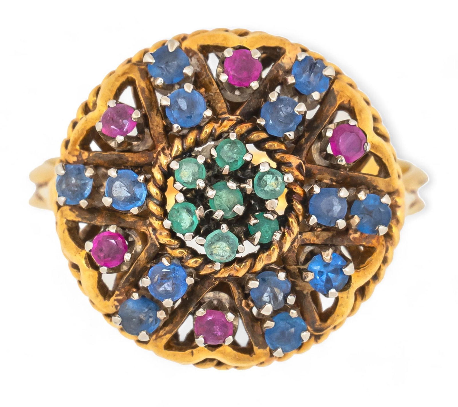 Italian 18K Topaz and Emerald Ring (1 of 5)