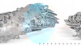 Art Deco Platinum Aquamarine and Diamond Ring