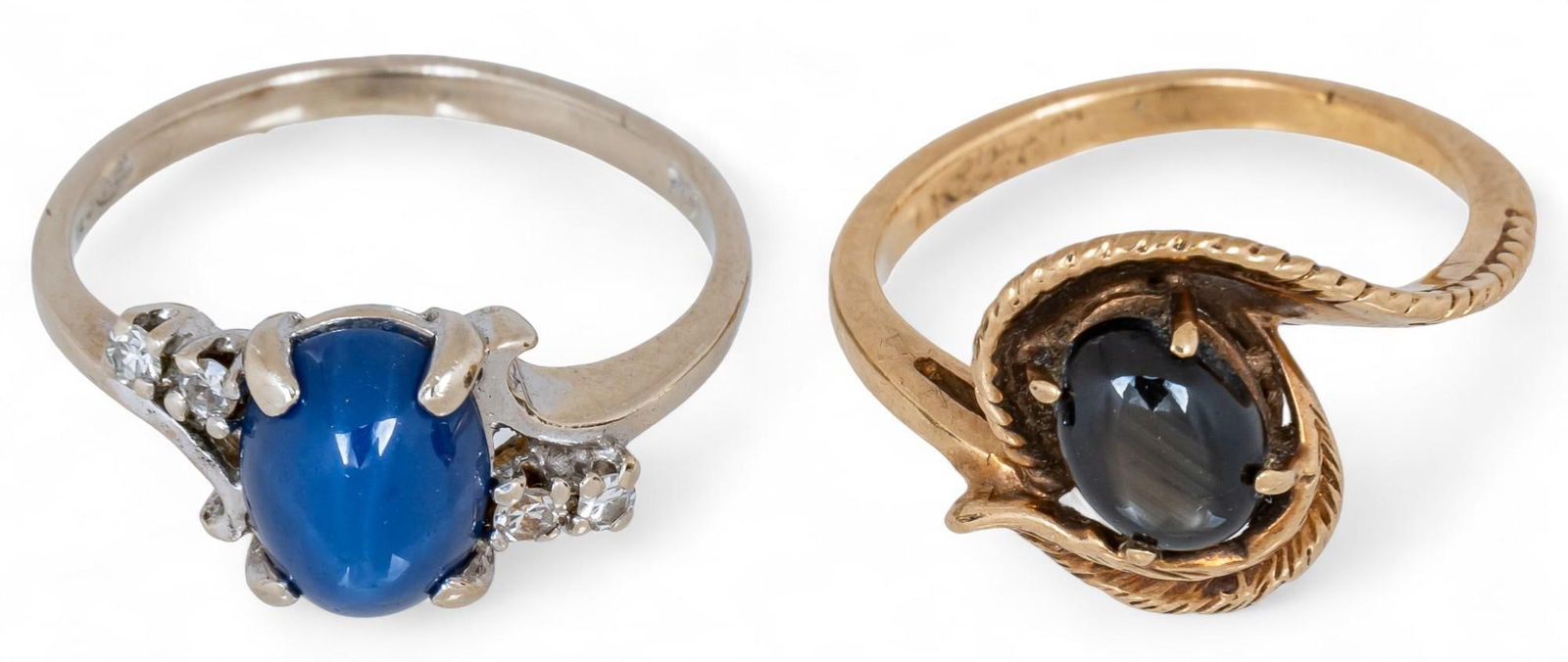 Pair of Gold Sapphire Rings (1 of 4)