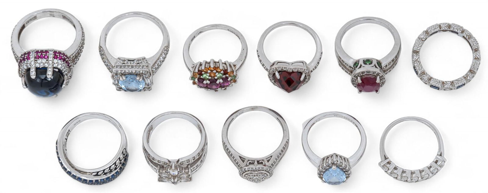 Collection of (11) Sterling Silver Rings (1 of 11)