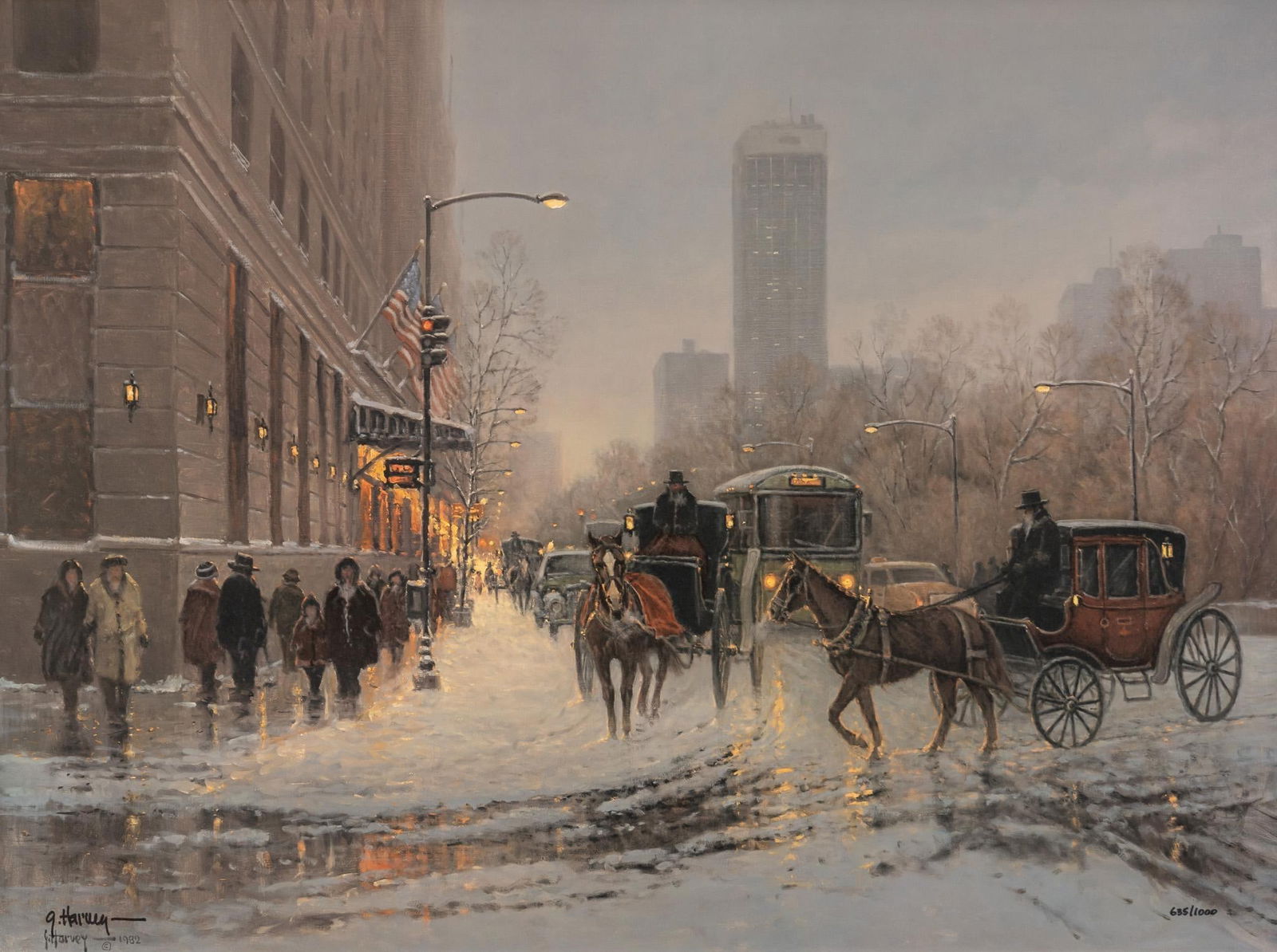 G. Harvey "The Plaza, New York" Lithograph, 1982 (1 of 6)