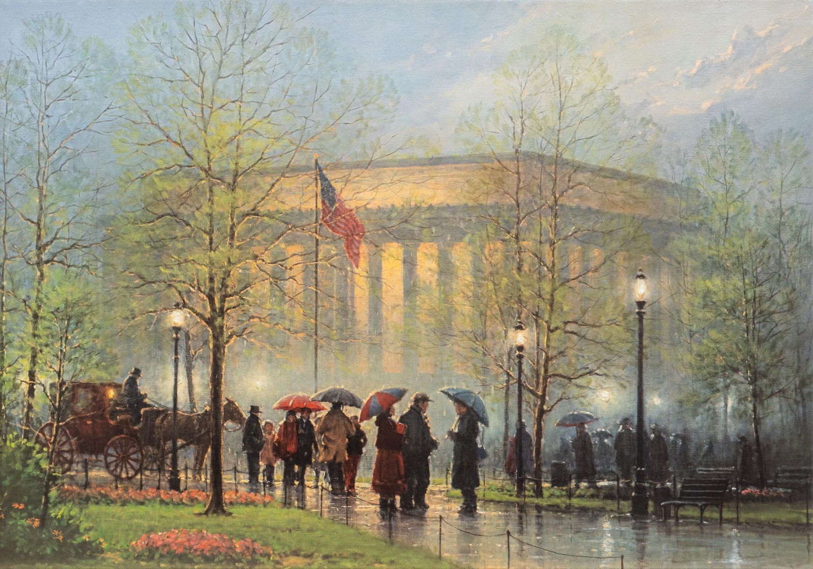 G. Harvey, "Pillars of Strength" Lithograph, 1993 (1 of 3)