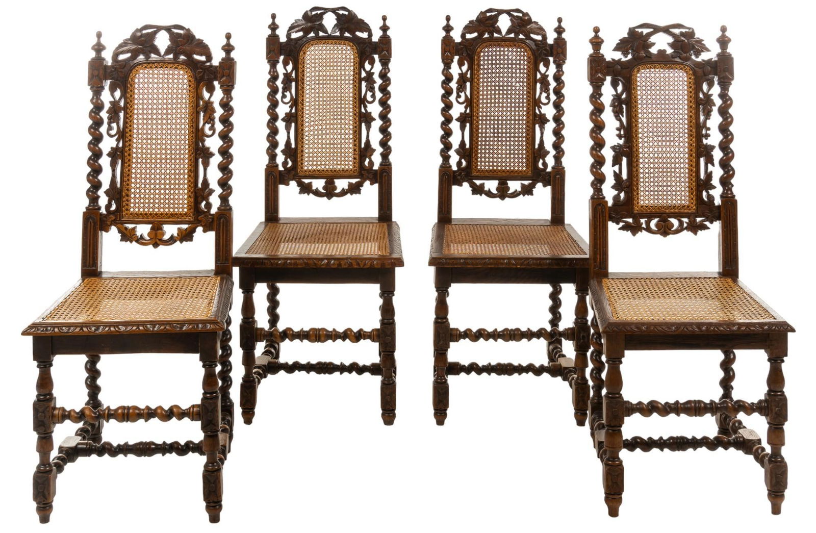(4) Jacobean Style Barley Twist Chairs (1 of 9)