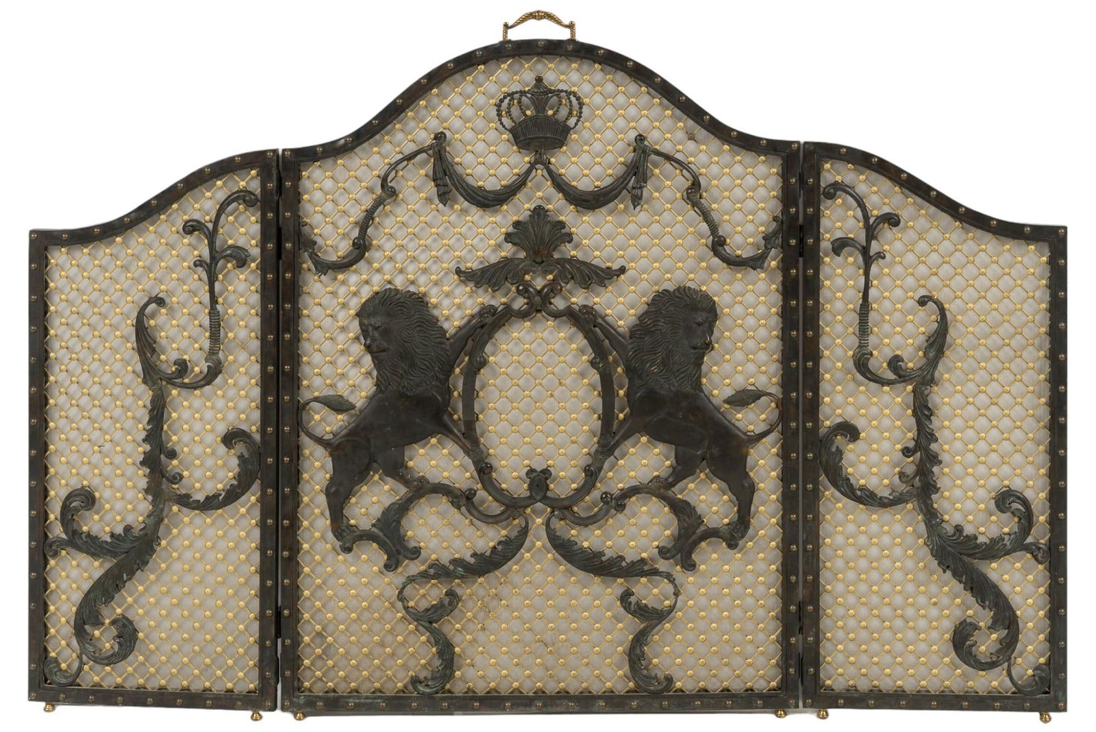 French Iron Mesh Fireplace Screen (1 of 7)