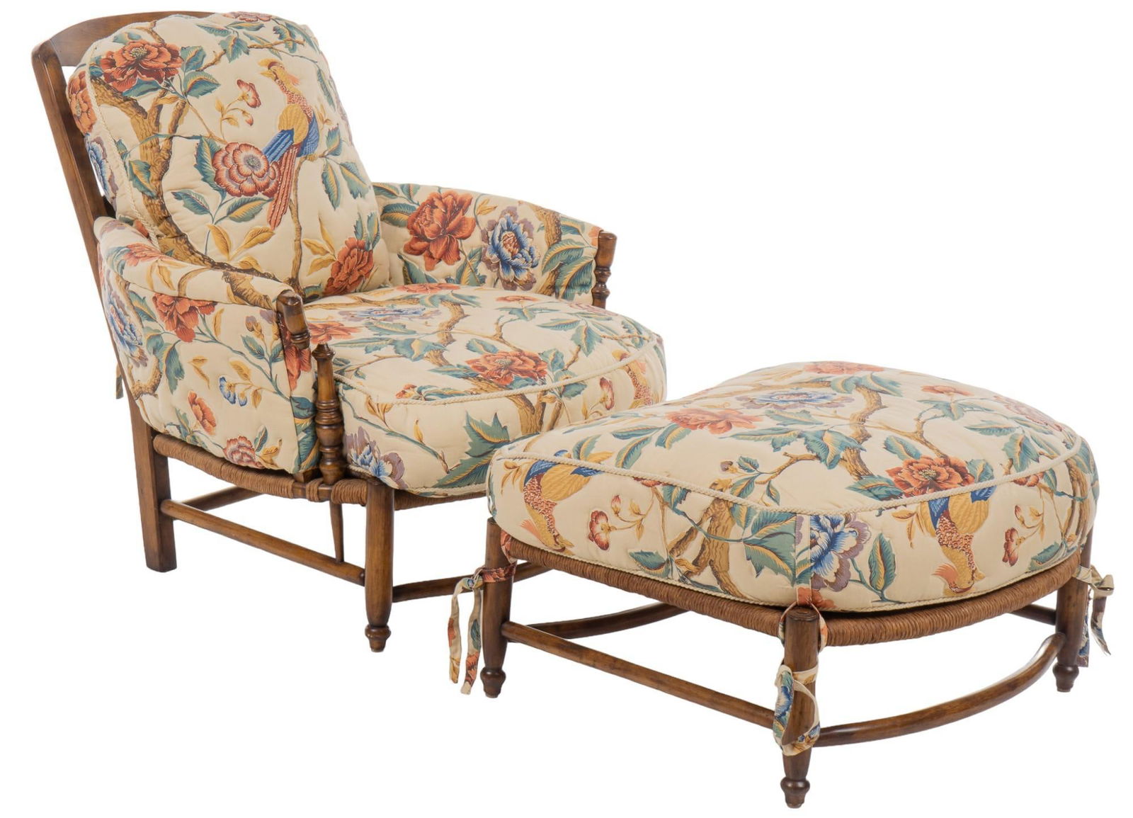 Charles Pollock Rep. Inc. (USA) Armchair and Ottoman (1 of 9)
